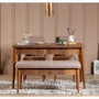 Hanah Home Vina 0900 Walnut Stone Juego de Comedor Extensible
